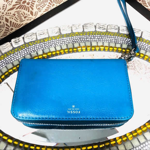 Fossil Handbags - Women Fossil blue wallet/wristlet